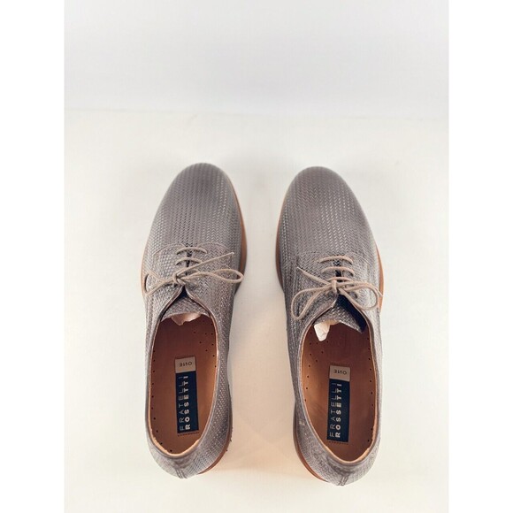 Fratelli Rossetti Men Shoes Brown Leather Basket Weave Woven Oxford Dress US 9.5 main image 9